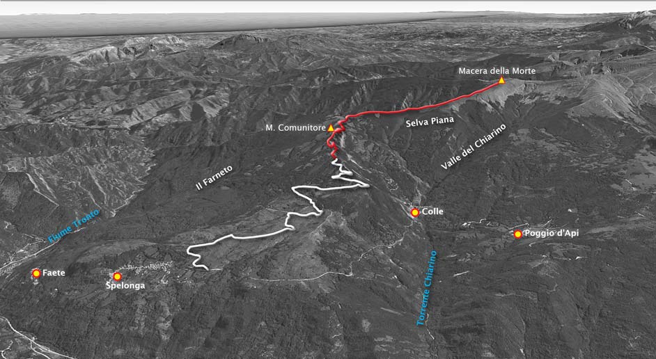 tracciato monte comunitore macera della morte