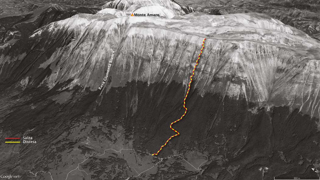 tracciato scialpinismo, rava dei ferrari - majella