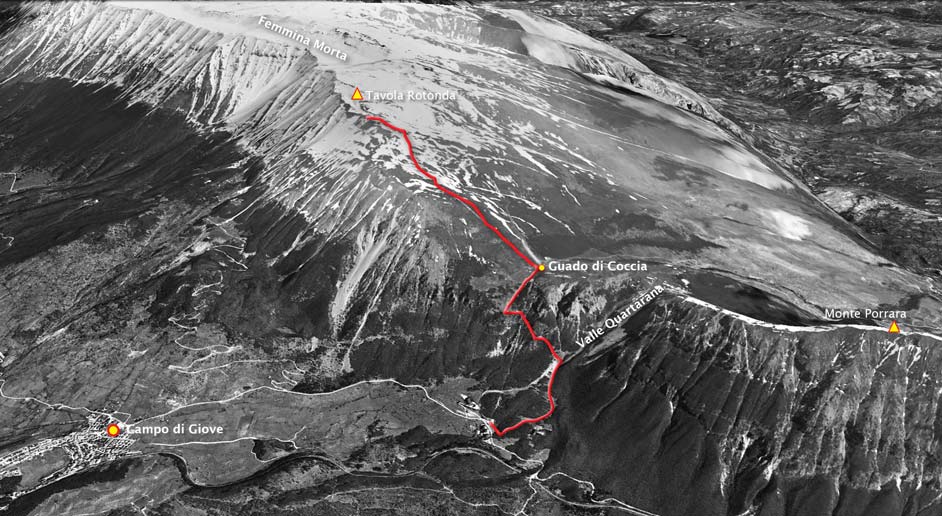 tracciato tavola rotonda da campo di giove